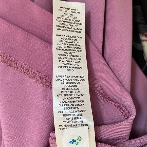 WHBM Purple Floral Print Reversible Sheath Midi Dress NWT Size Extra Small - Picture 5 of 6